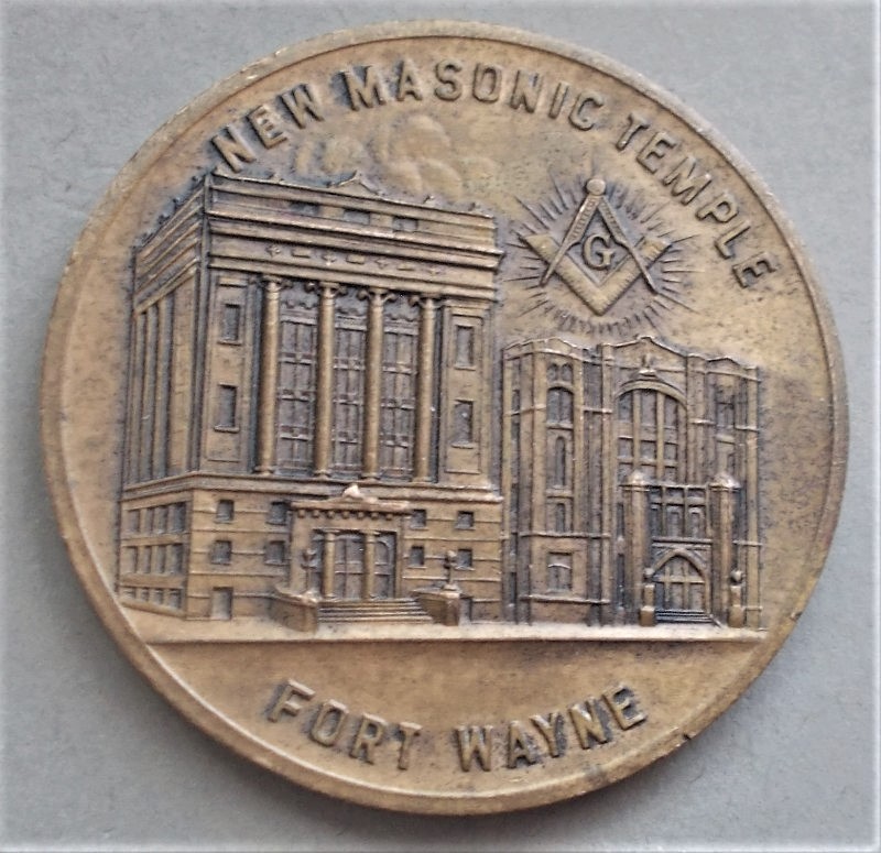 Masonic-Tokens,-Coins-And-Counter-Stamped-Pennies